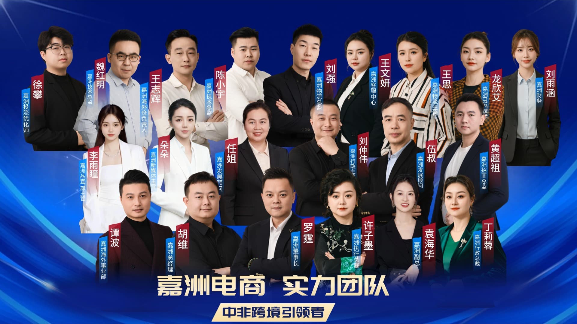 微商团队人物形象宣传多人商务风横版海报 (4) (1)